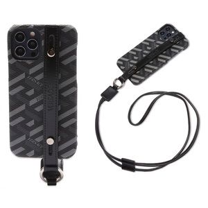 ❗️SALE ❗️ NEW! Unisex Versace Black & Gray La Greca iPhone 12 Case